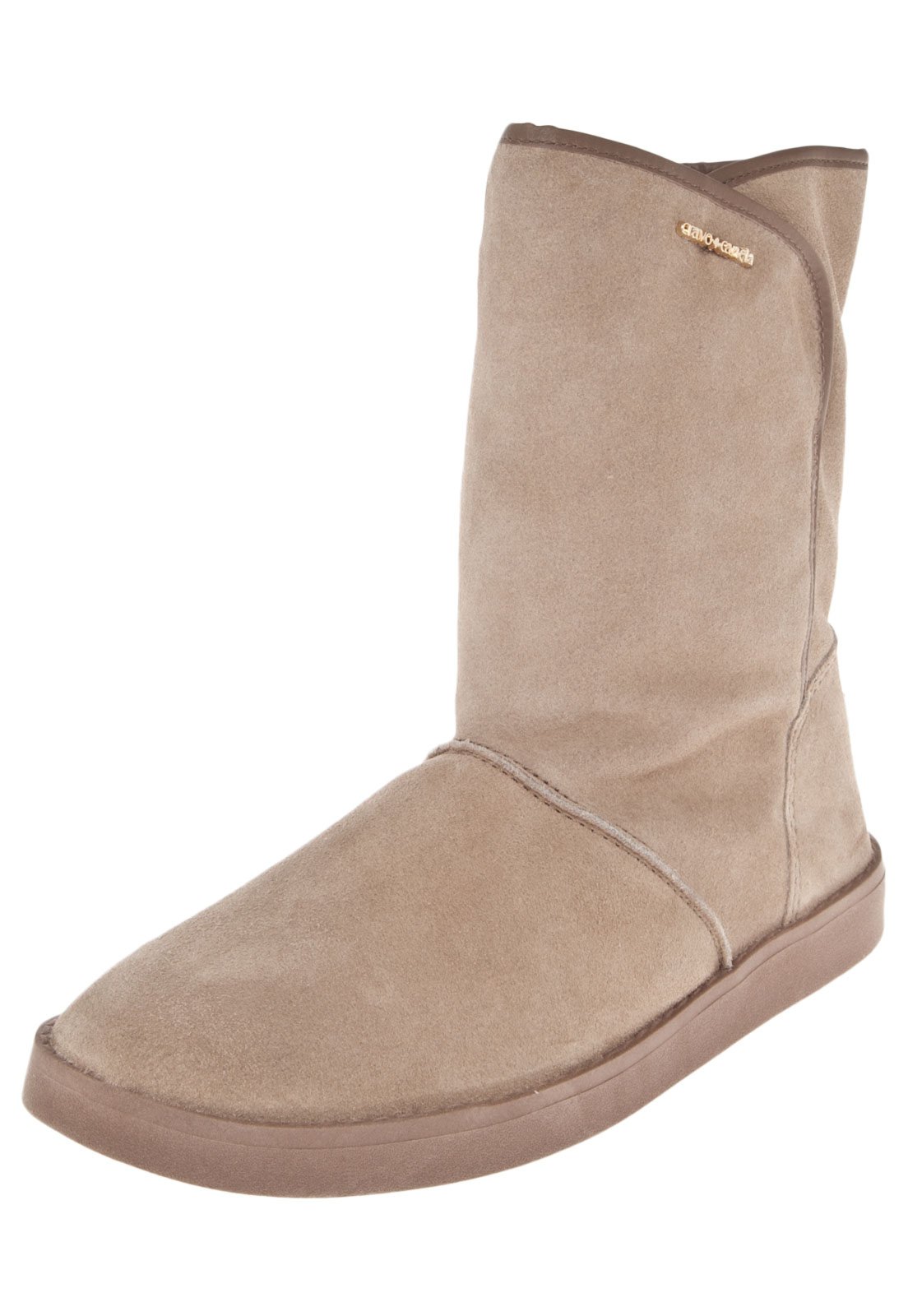 bota estilo ugg cravo e canela